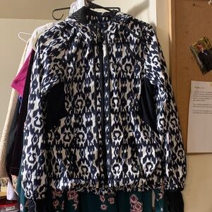 lululemon athletica Black and White Printed Bomber Jacket